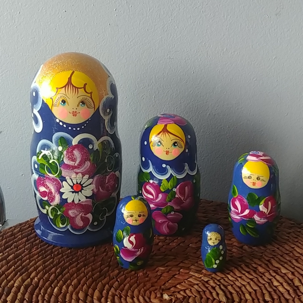 Russian nesting Matryoshka wooden dolls